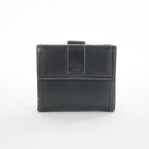 Coach Vintage Y2K Black Leather Bifold Wallet